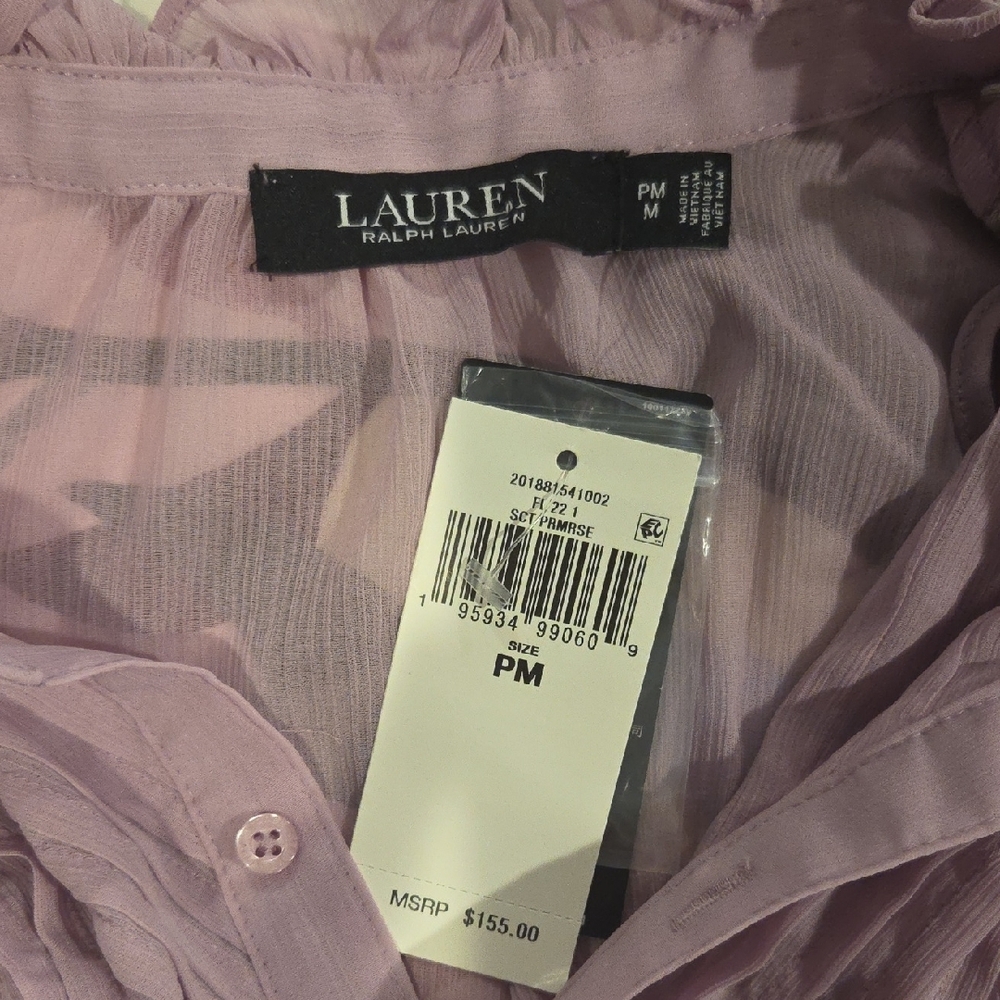 Ralph Lauren Georgette Blouse, M - Picture 6 of 9